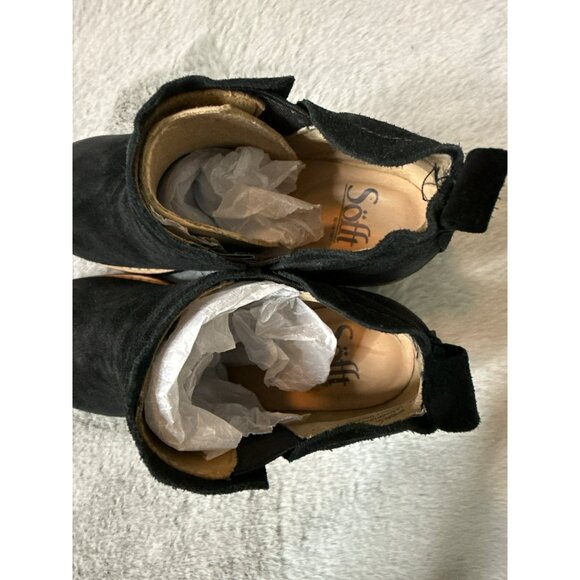 Sofft Emeree 6M Wedge Chelsea Ankle Bootie Black Suede Leather Waterproof - Picture 6 of 8